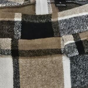 Plaid Skirt with Black and Tan Pattern